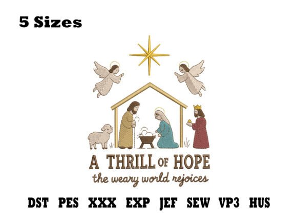 A Thrill of Hope Nativity Embroidery