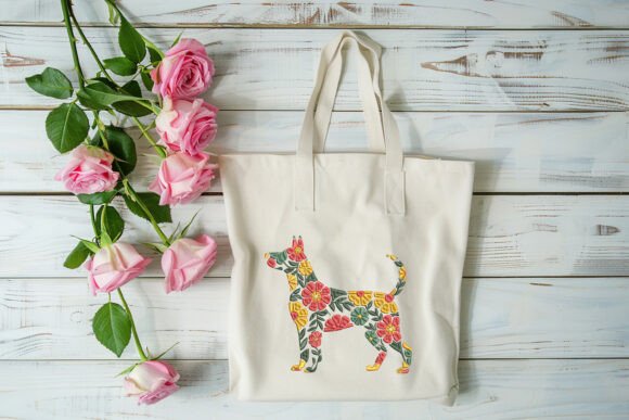 Botanical Dog Art Embroidery