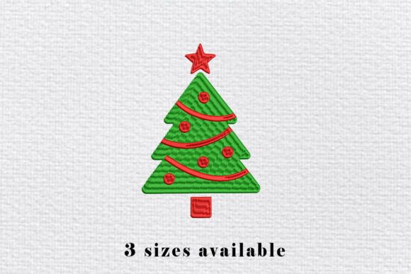 Christmas Tree Embroidery Design File