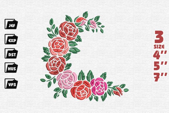 Classic Floral Corner Embroidery Pattern