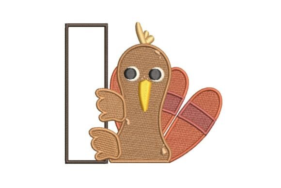 Cute Turkey Frame Embroidery Design