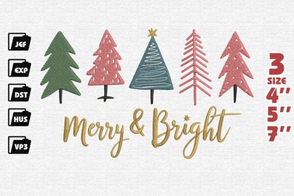 Merry Bright with Modern Christmas Trees