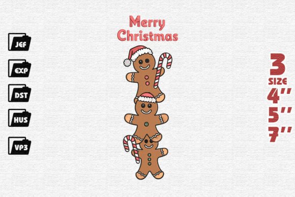 Merry Christmas Gingerbread Men Tower