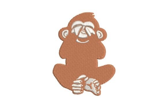 See No Evil Monkey Embroidery