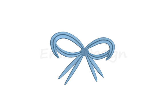Side Bow Embroidery Design