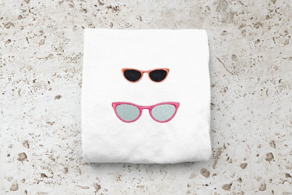 Vintage Bookworm Glasses Embroidery